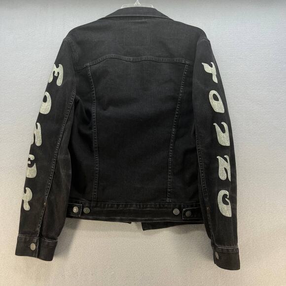 AE X Young Money Unisex Black Denim Jacket - Picture 9 of 15